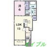 サザンクロスＡ 1LDKの間取り