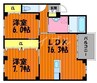 アメニティ水江 2LDKの間取り