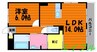 ラ・ペジーブル 1LDKの間取り