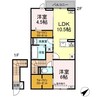 Le Clair 2LDKの間取り