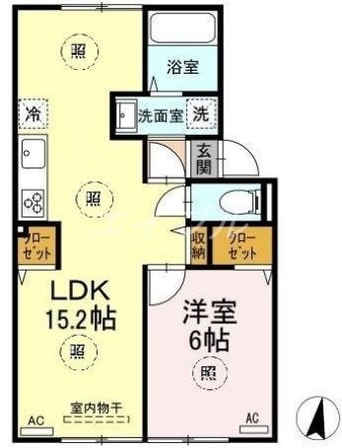 間取図 サンシャイン江口　B棟