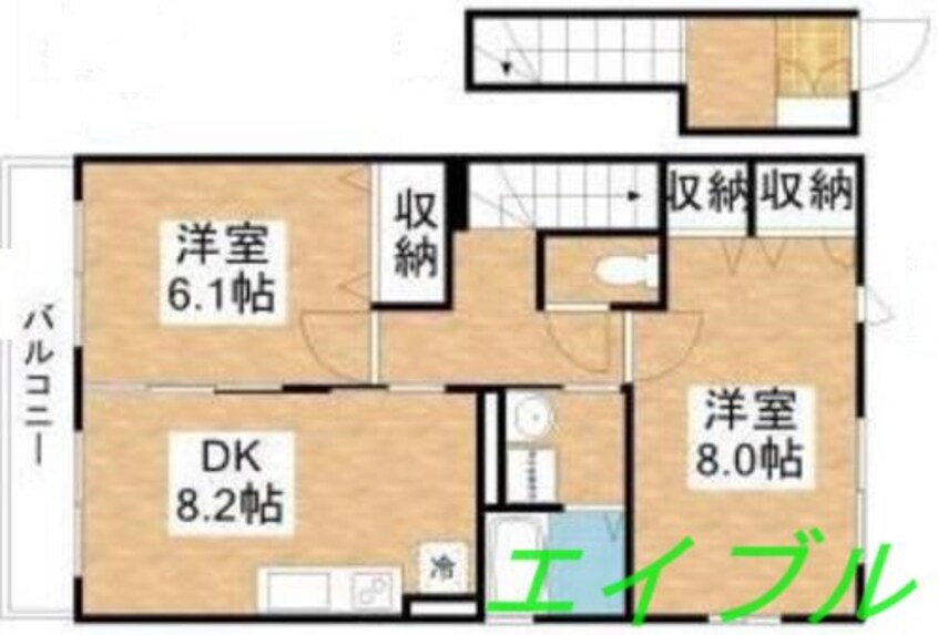 間取図 フルール壱番館　Ｂ棟