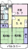 ニューマリッチ笹沖 3Kの間取り