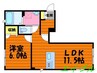 セレッソ浜町Ｃ 1LDKの間取り