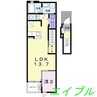 アトリアⅡ 1LDKの間取り