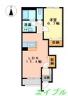 カトレア 1LDKの間取り