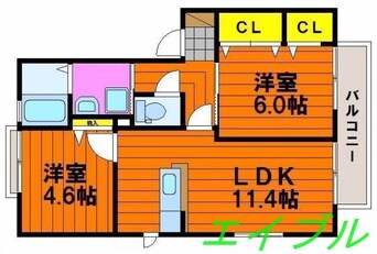 間取図 フォンテーヌ大福　Ａ棟