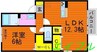ラムール 1LDKの間取り
