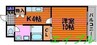 アンタレス豊成 1Kの間取り
