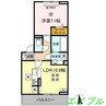 モン　サン　ブルー 1LDKの間取り
