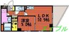 Cuore 1LDKの間取り