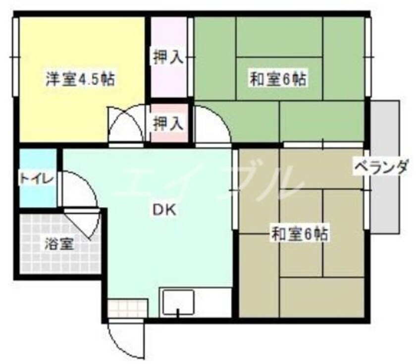 間取図 パークコーポＡ棟