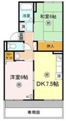 プレジール小野　Ｄ棟 2DKの間取り