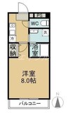 コスモ21 1Kの間取り