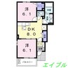 カンタービレ 2DKの間取り
