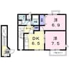 シャルマン　ジャン 2DKの間取り