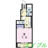 サンフラワーＫ 1Kの間取り
