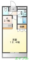 タウニーエンジェル・Ｋ 1Kの間取り