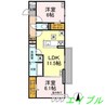 カンパニュラ 2LDKの間取り