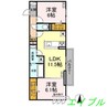 カンパニュラ 2LDKの間取り