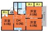 グリーンパレス早島A 3DKの間取り