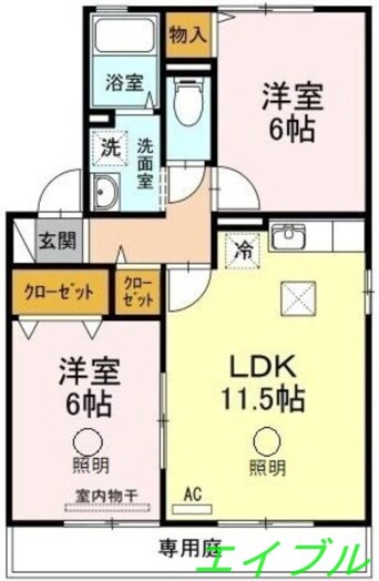 間取図 リミエル　Ａ棟