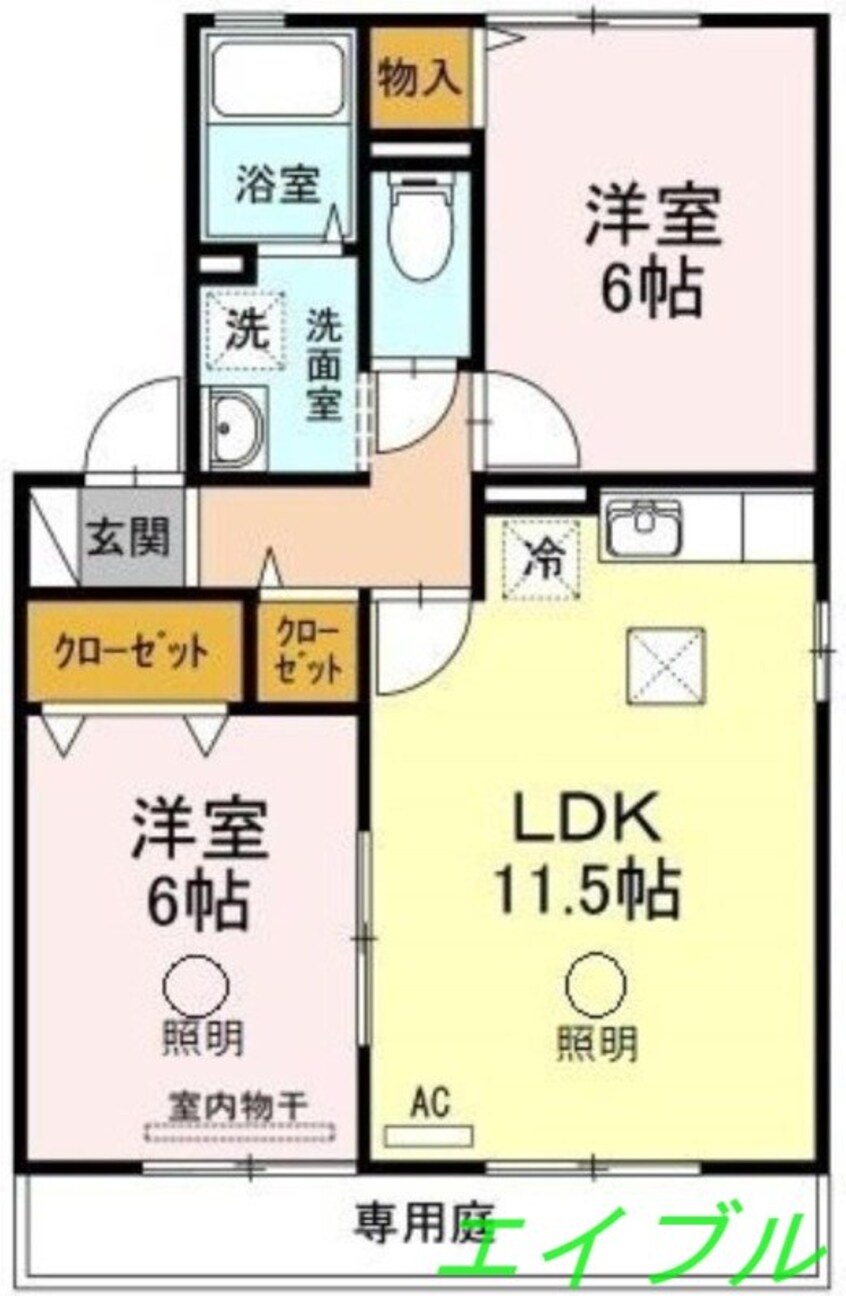 間取図 リミエル　Ａ棟