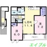 ネオ　グランジェ 2LDKの間取り