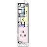 ルミネ高須Ｂ 1Kの間取り