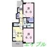 ヴィラージュ弐番館 2DKの間取り