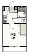 ハッピー下中野 1Kの間取り