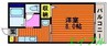 ディアス２１　Ｂ棟 1Kの間取り