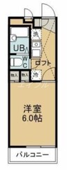 レーベンハイム中庄 1Kの間取り