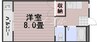 コープエスポワールⅠ 1Kの間取り