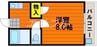 ラ・パルテール当新田 1Kの間取り