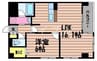 FORTUNA老松 1LDKの間取り