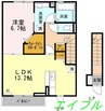 ウィングパレス明神 1LDKの間取り