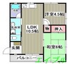 シャリテホサキ 2LDKの間取り