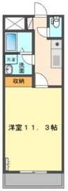 リバパレス 1Kの間取り