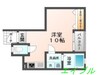 リバーサイド藤田Ａ棟 1Rの間取り