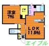 ラ・ファミーユ 1LDKの間取り