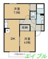 ビーライン中庄D 2LDKの間取り