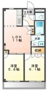 オータム　めぐみ 2LDKの間取り