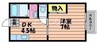 グリーンヒルズ　F棟 1DKの間取り