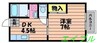 グリーンヒルズ　F棟 1DKの間取り