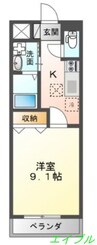 シャノワール 1Kの間取り