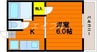 サンロイヤル豊成 1Kの間取り