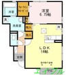 HAPPINESS　くにしろ　Ｂ棟 1LDKの間取り