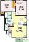 プラント　Ｂ棟 2LDKの間取り