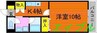 アンタレス豊成 1Kの間取り